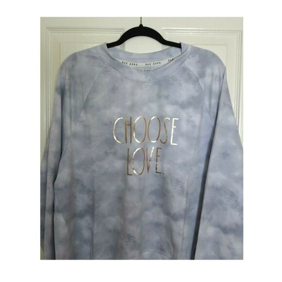NWT Rae Dunn Sweatshirt "Choose Love" Graphic Text Pullover Sweater 1X - Picture 3 of 12